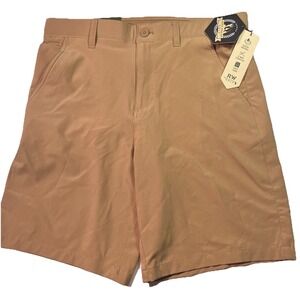 NEW NWT Rorie Whelan KHAKI Men's 32" Golf Shorts Moisture Wicking 9" Inseam